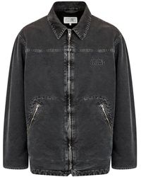 MM6 by Maison Margiela - Zipped Denim Jacket - Lyst