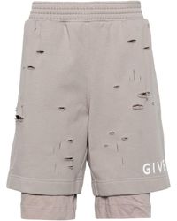 Givenchy - Layered Jersey Bermuda Shorts - Lyst