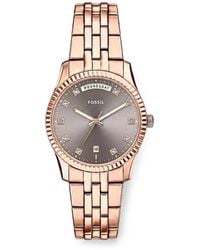 Fossil - Scarlette Fluted-Bezel 34Mm Watch - Lyst