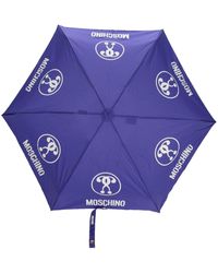 Moschino Paraplu Met Logoprint in het Paars Dames Accessoires voor voor Paraplus voor 