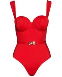 Noire Swimwear - Belted Ruched Balconette Swimsuit - Lyst