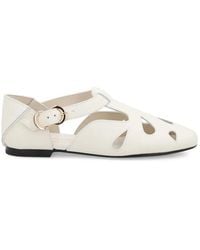 Frau - Cut-Out Buckle-Fastening Ballet Flats - Lyst