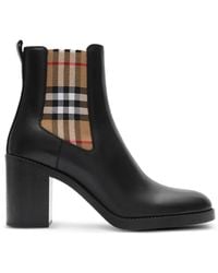 Burberry - Leather Hampstead Heel Boots - Lyst