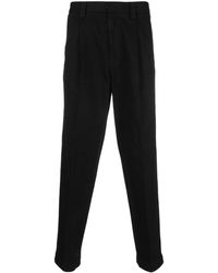 Zegna - Tapered Leg Cotton Trousers - Lyst