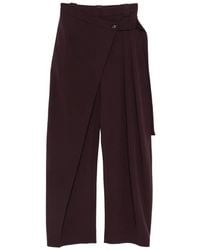 Pinko - Wide-Leg Wrap Trousers - Lyst