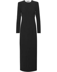 ROTATE BIRGER CHRISTENSEN Cille Open-back Fringed Organic Cotton-blend Maxi  Dress in Black | Lyst Canada