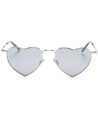 Saint Laurent - Loulou Sonnenbrille mit Herzform - Lyst