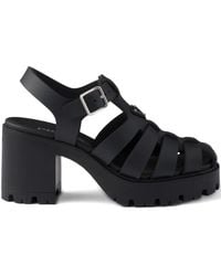 Prada - Cage Heel Sandals - Lyst