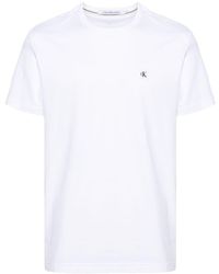 Calvin Klein - Logo-patch Cotton T-shirt - Lyst