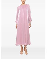 Nissa - Crystal-Detail Chiffon Midi Dress - Lyst