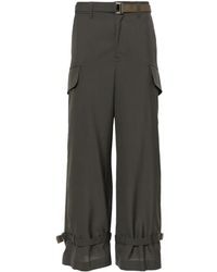 Sacai - Cargo Broek Met Wijde Pijpen - Lyst