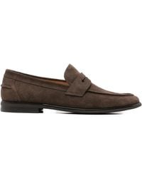 SERGIO MORETTI FIRENZE - Suede Penny Loafers - Lyst