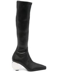 Courreges - Circle 90Mm Faux-Leather Knee-High Boots - Lyst