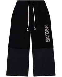 Satoshi Nakamoto - Double-Layer Studded Track Pants - Lyst