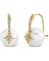 Sydney Evan - Starburst Pearl Earrings - Lyst