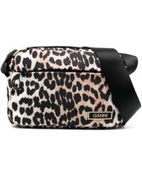 Ganni - Tasche mit Leoparden-Print - Lyst