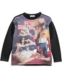 The Artistylist - Graphic-Print Mesh-Panel Sweatshirt - Lyst