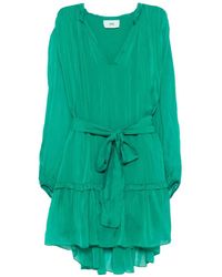 SOLOTRE - Vestido Corto Con Cinturón - Lyst