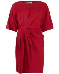 Moschino - Crochet-Trim Pleated Mini Dress - Lyst
