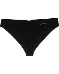 Miu Miu - Logo-Intarsia Cashmere-Blend Briefs - Lyst