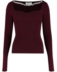 GIUSEPPE DI MORABITO - Gerippter Pullover mit Zierkette - Lyst