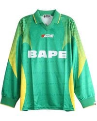 A Bathing Ape - Logo-Print Long-Sleeve T-Shirt - Lyst