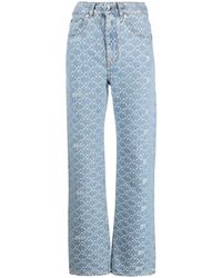 Off-White c/o Virgil Abloh - Logo-print Denim Jeans - Lyst