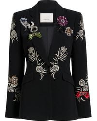 Cinq À Sept - Blazer Cheyenne con rosa bordada - Lyst