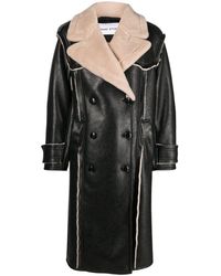 Stand Studio - Frankie Double-breasted Faux-leather Coat - Lyst