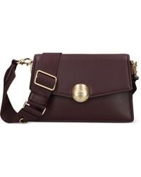 Lacoste - Detachable Strap Leather Satchel - Lyst