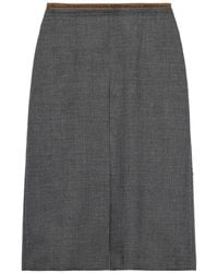 Prada - Rush Stitch Midi-Skirt - Lyst