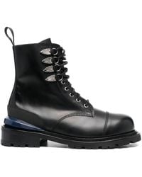 Toga Virilis - Lace-Up Ankle Leather Boots - Lyst