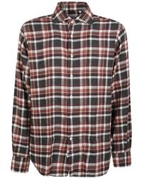 Orian - Check-Pattern Cotton Shirt - Lyst