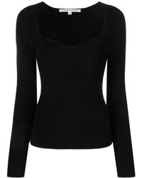 Veronica Beard - Sweetheart Ribbed Knit Top - Lyst