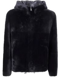 Blancha - Hooded Reversible Fur Jacket - Lyst