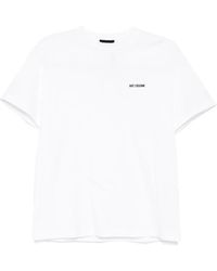we11done - T-Shirt Mit Logo-Stickerei - Lyst