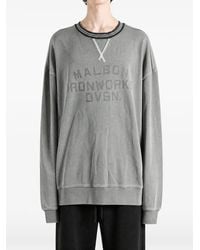Malbon Golf - Foreman Logo-Print Crew-Neck Sweatshirt - Lyst