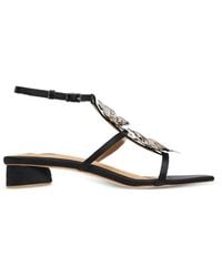 Pace - Cherie Floral-Appliqué Sandals - Lyst