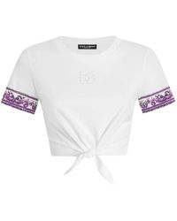 Dolce & Gabbana - Majolica-Prints Short-Sleeved T-Shirt - Lyst