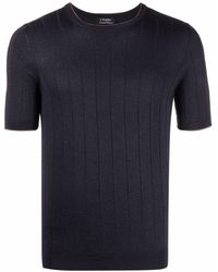 Barba Napoli - Ribbed-knit Silk T-shirt - Lyst