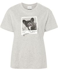 Claudie Pierlot - Jean Toto-print Cotton T-shirt - Lyst