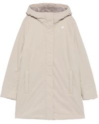 K-Way - Hooded Logo-Patch Coat - Lyst