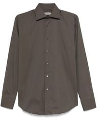 Canali - Camisa Con Cuello Italiano - Lyst
