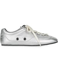 Cecilie Bahnsen - Cbblaise Flower-Embellished Leather Sneakers - Lyst