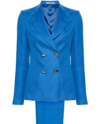 Tagliatore - Linen Double-breasted Suit - Lyst