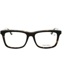 Calvin Klein - Rectangle-Frame Glasses - Lyst