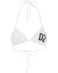 DSquared² - Bikinioberteil mit Logo-Print - Lyst