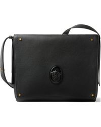 Versace - Medusa Biggie Leather Messenger Bag - Lyst