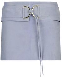 Liu Jo - Removable Belt Suede Midi Skirt - Lyst