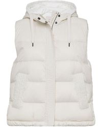 Brunello Cucinelli - Padded Hooded Gilet - Lyst